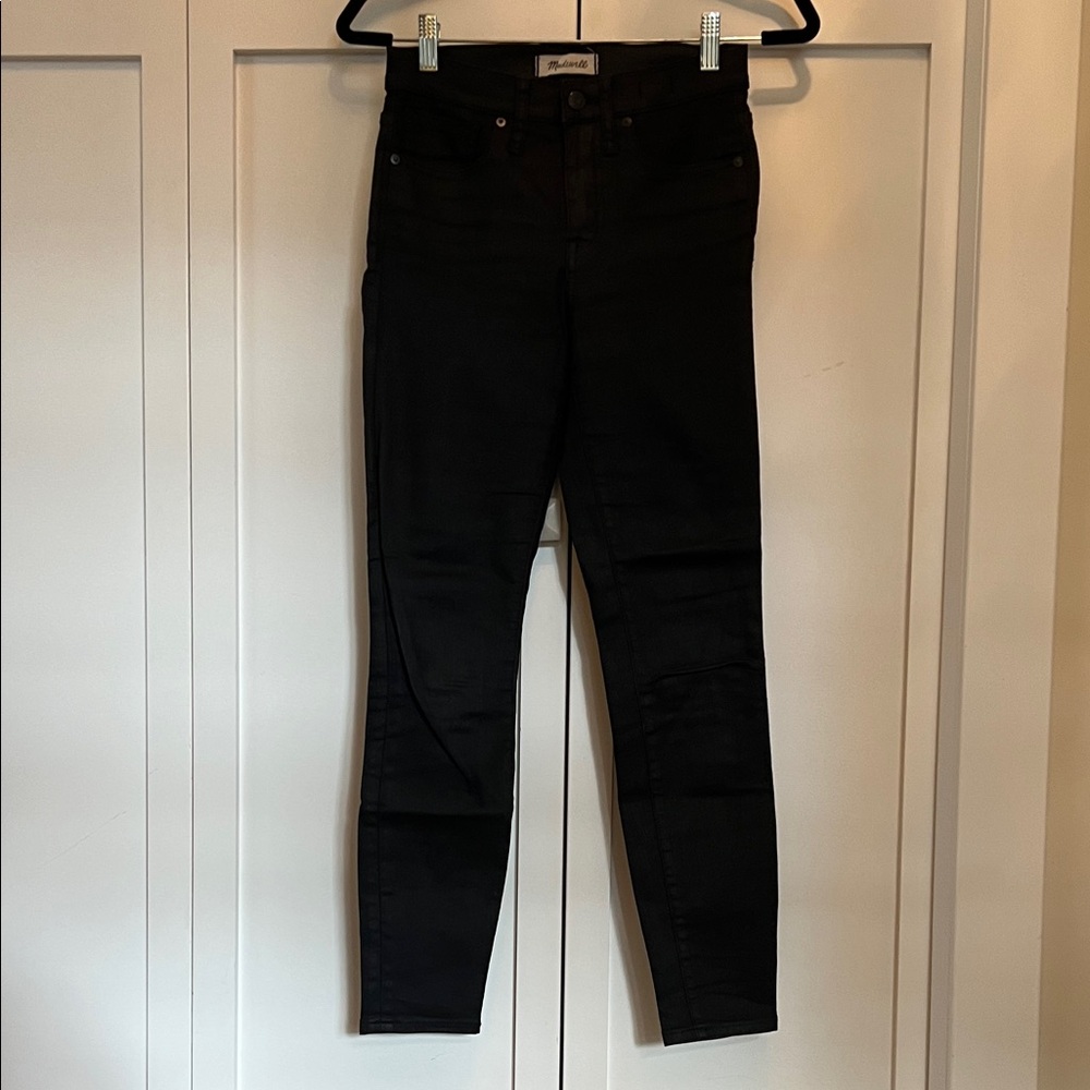 Madewell Black Waxed Jeans